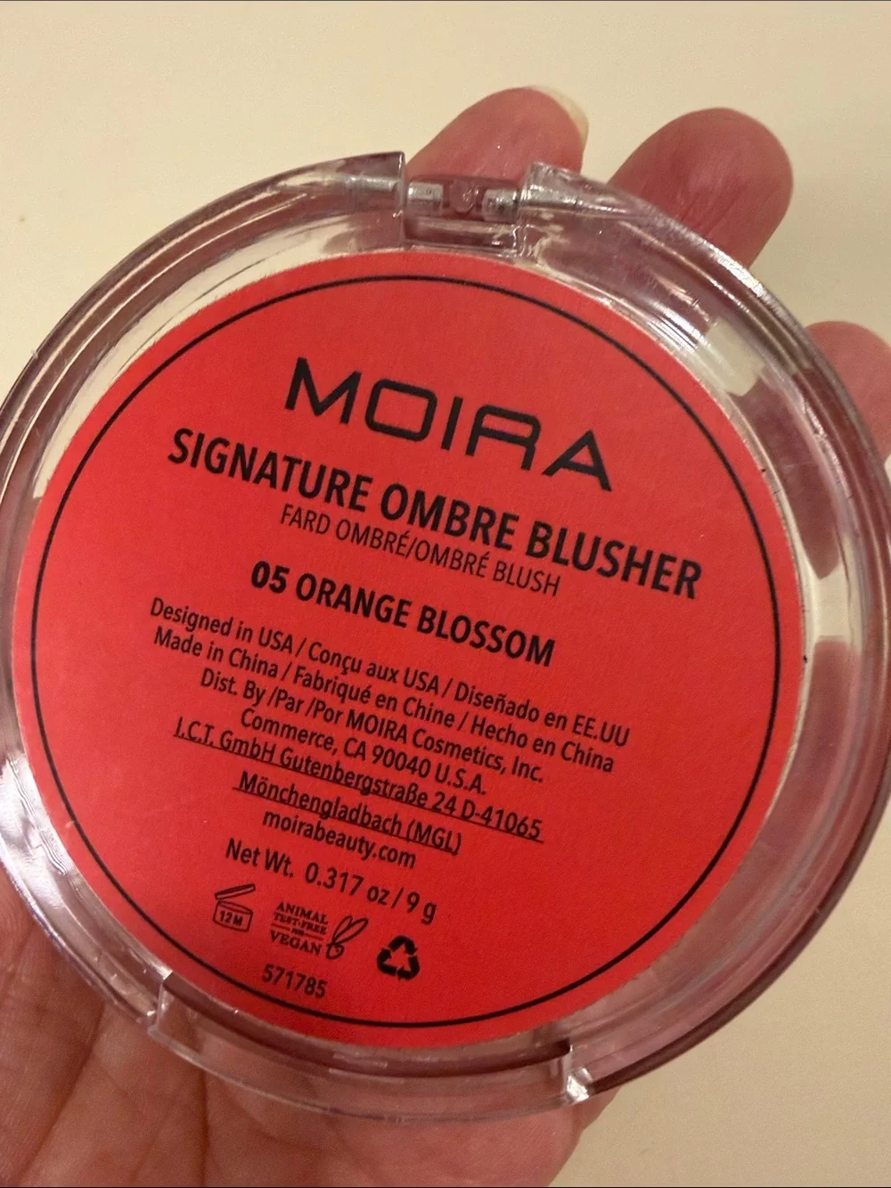 Moira signature ombré blusher orange blossom